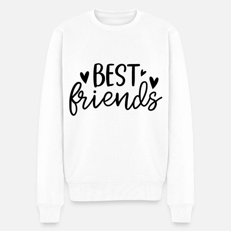 Best Friends - Männer Premium Bio Pullover - Weiß
