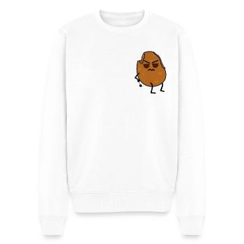 Bad potato - Men's Premium Organic Jumper - white - Front - Thijin (182cm)