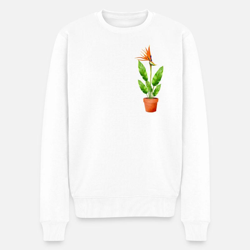 Strelitzia - Pull Premium bio Homme - blanc