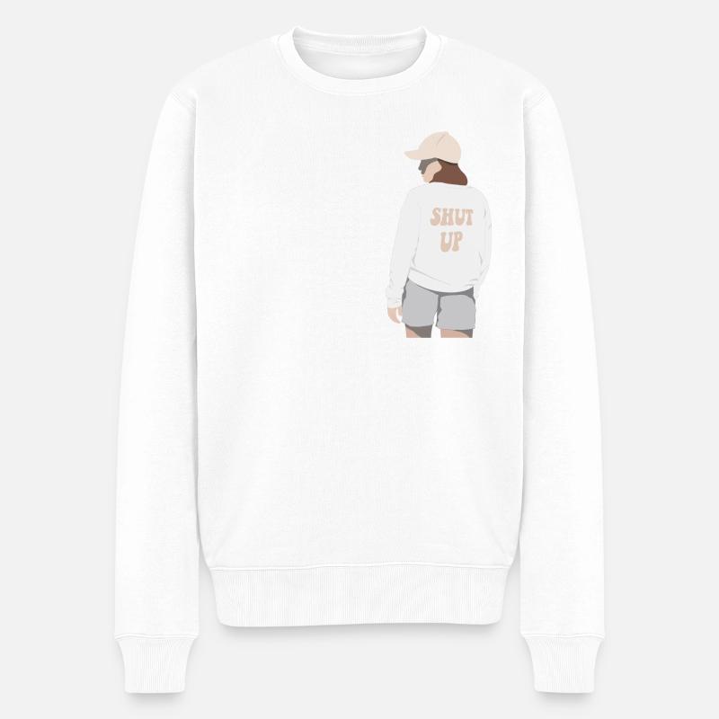 Tais-toi à capuche - Pull Premium bio Homme - blanc