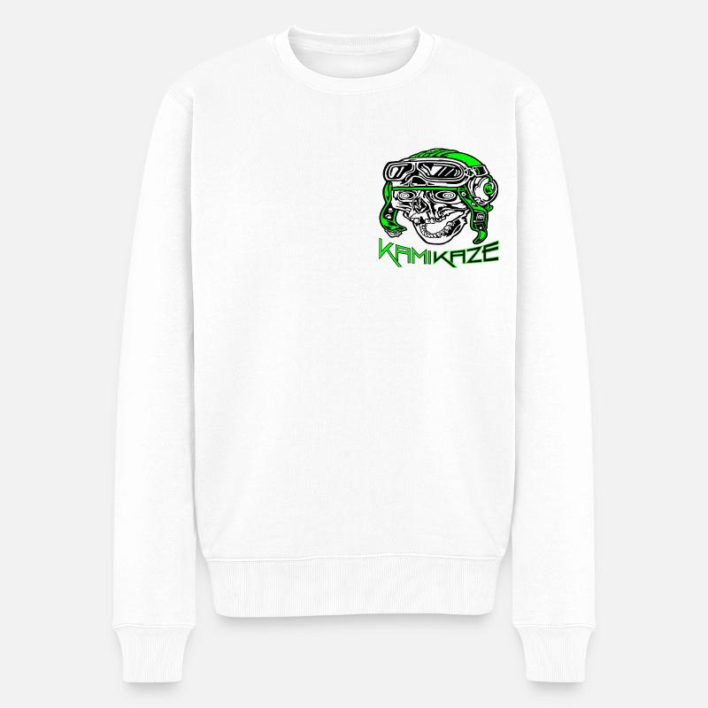 kamikaze cher diable - Pull Premium bio Homme - blanc