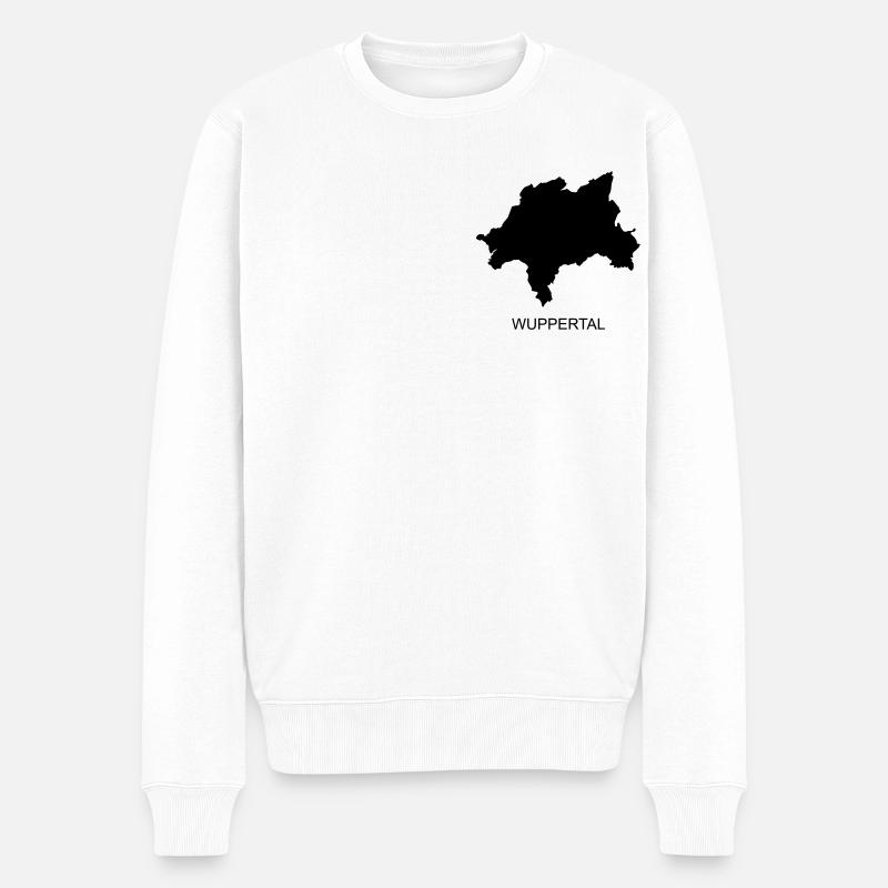 Wuppertal - Männer Premium Bio Pullover - Weiß