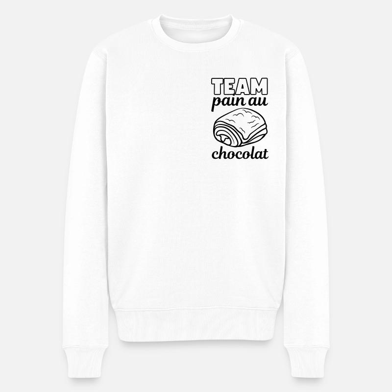 Team pain au chocolat - Pull Premium bio Homme - blanc
