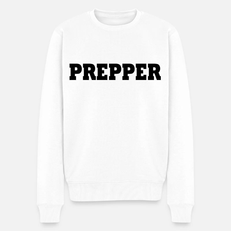 Prepper - Männer Premium Bio Pullover - Weiß