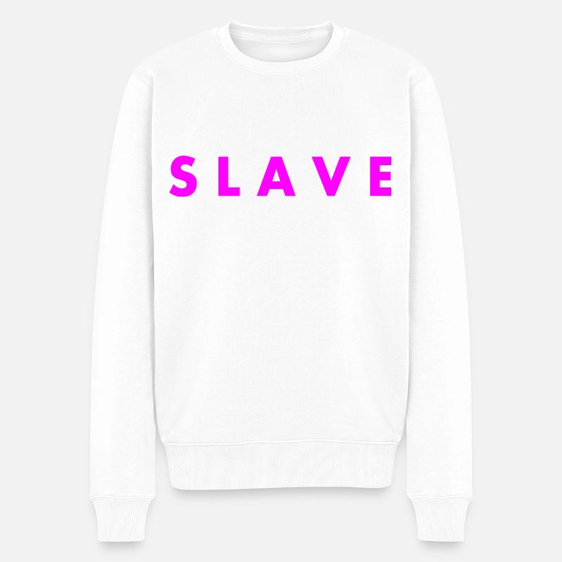 Slave - Männer Premium Bio Pullover - Weiß