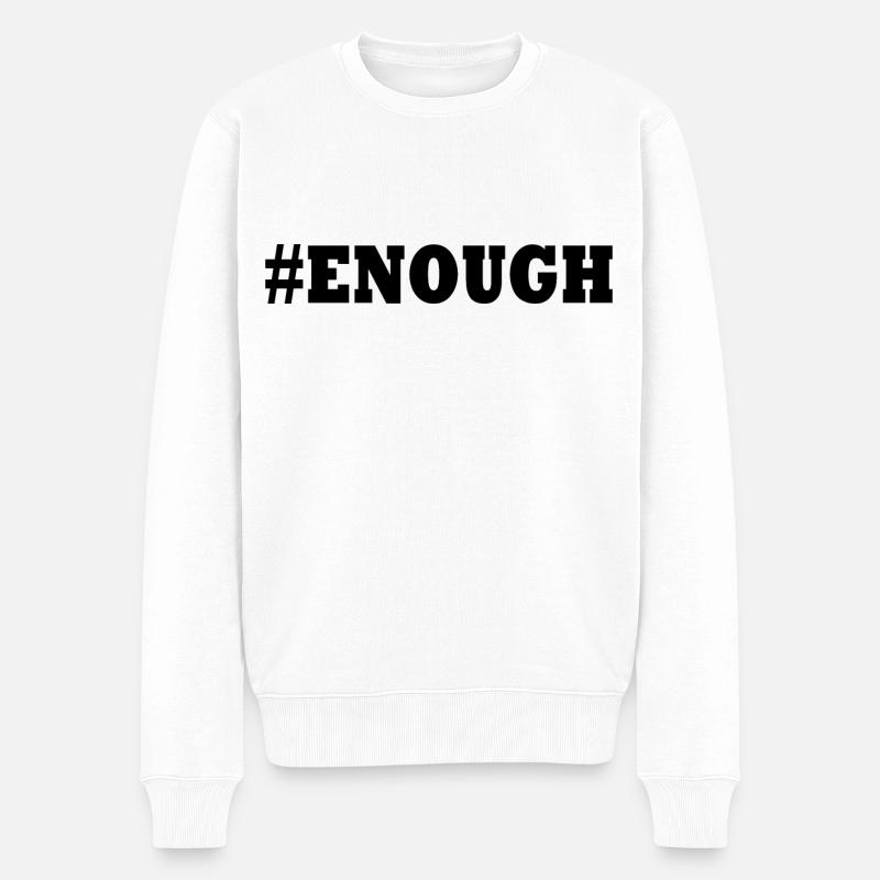 Enough - Männer Premium Bio Pullover - Weiß