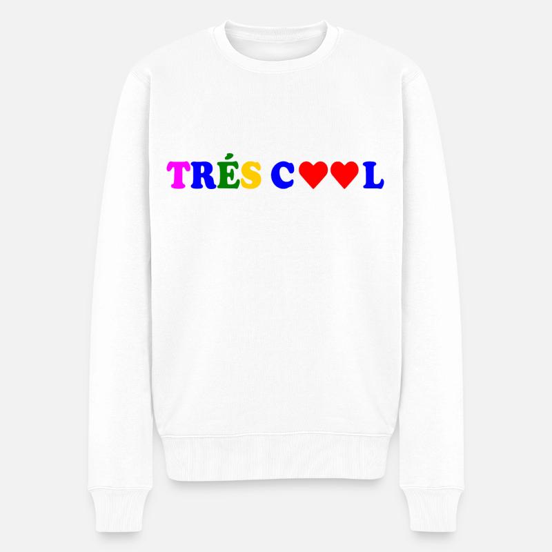 Trés cool - Männer Premium Bio Pullover - Weiß