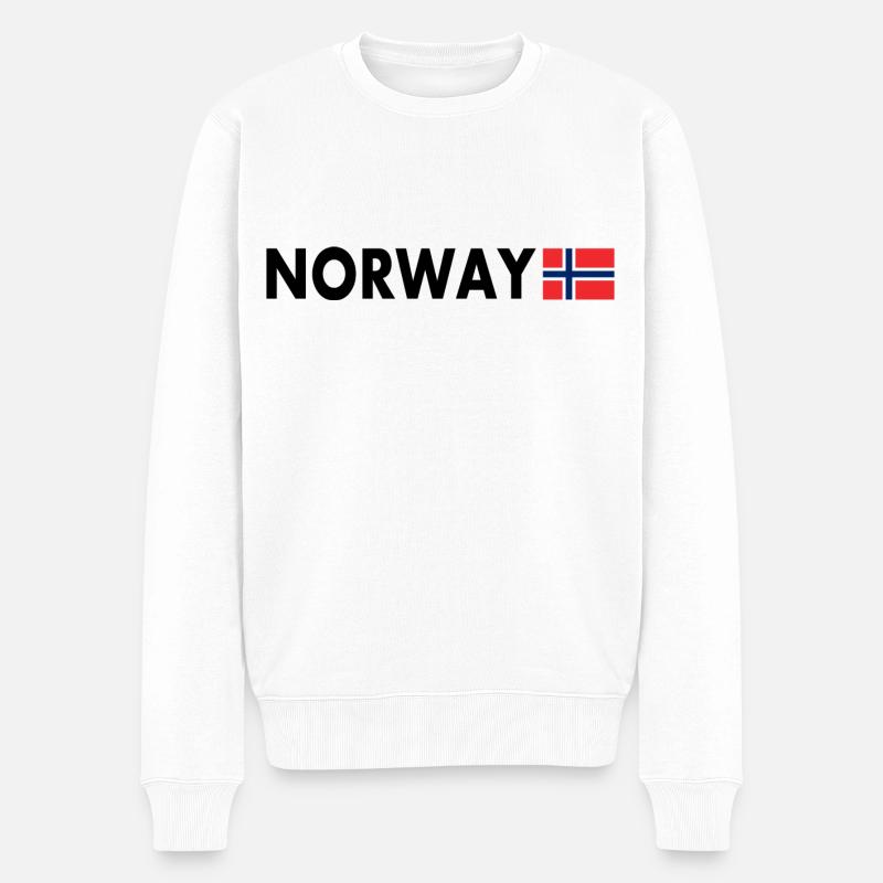 Drapeau de la Norvège - Pull Premium bio Homme - blanc