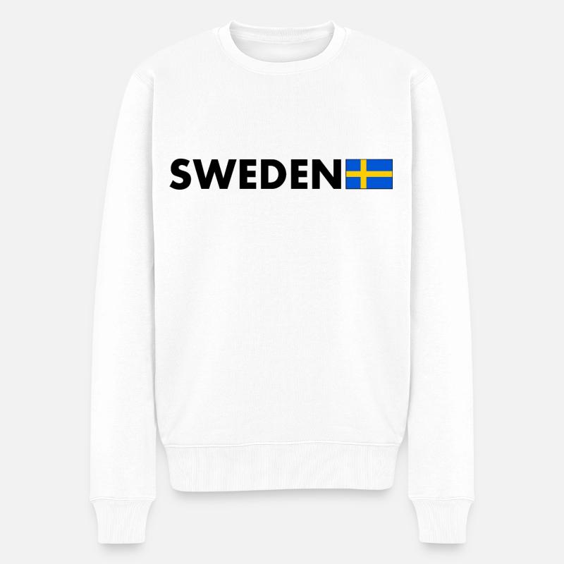 Schweden - Männer Premium Bio Pullover - Weiß