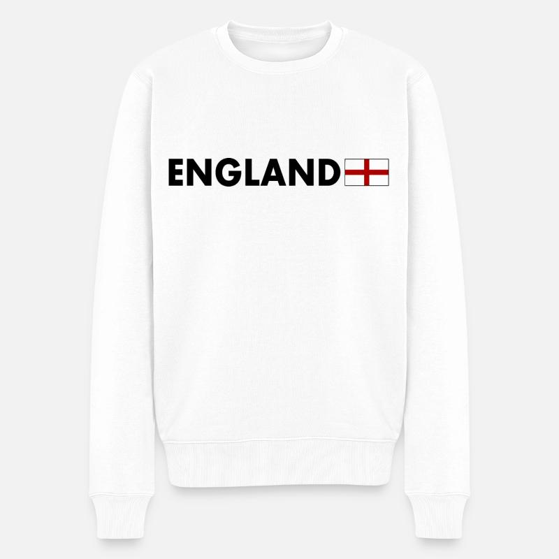 England - Männer Premium Bio Pullover - Weiß