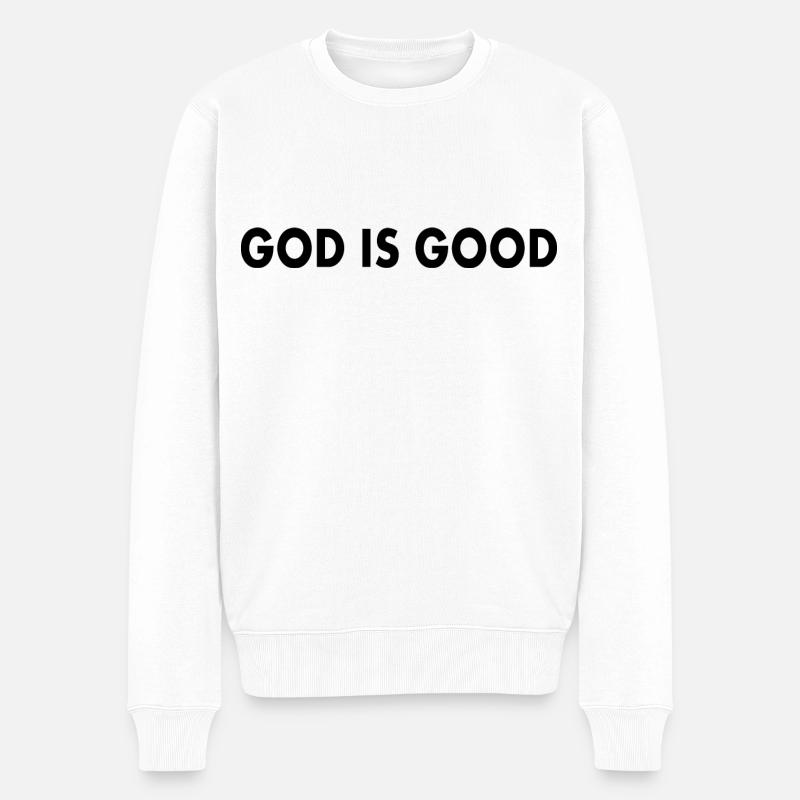 God is good - Pull Premium bio Homme - blanc
