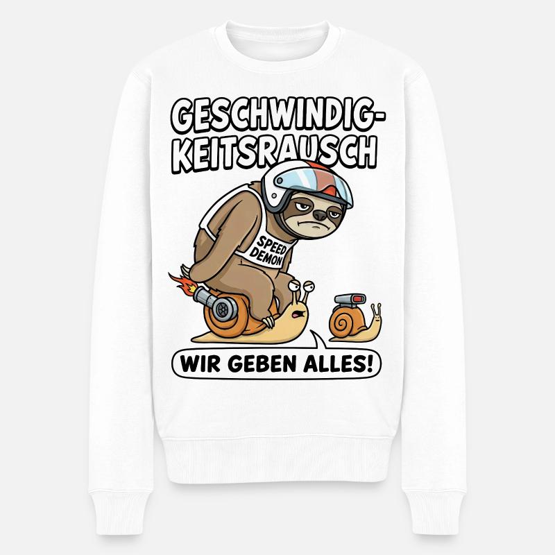 Rush Rapide : Escargot Rapide - Pull Premium bio Homme - blanc