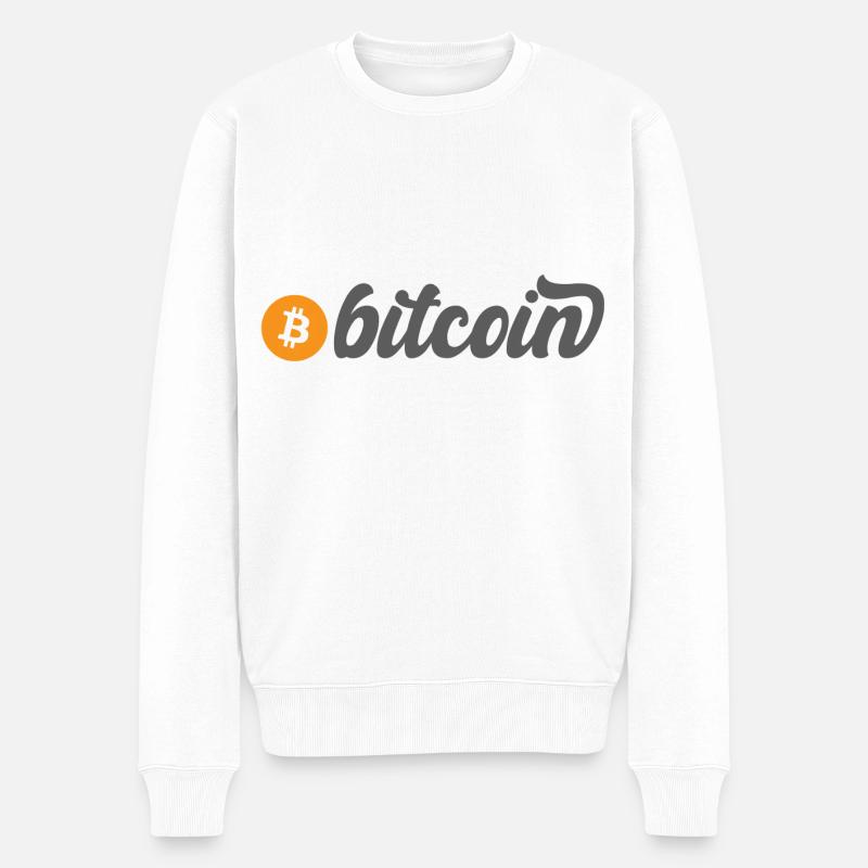 Bitcoin - Pull Premium bio Homme - blanc