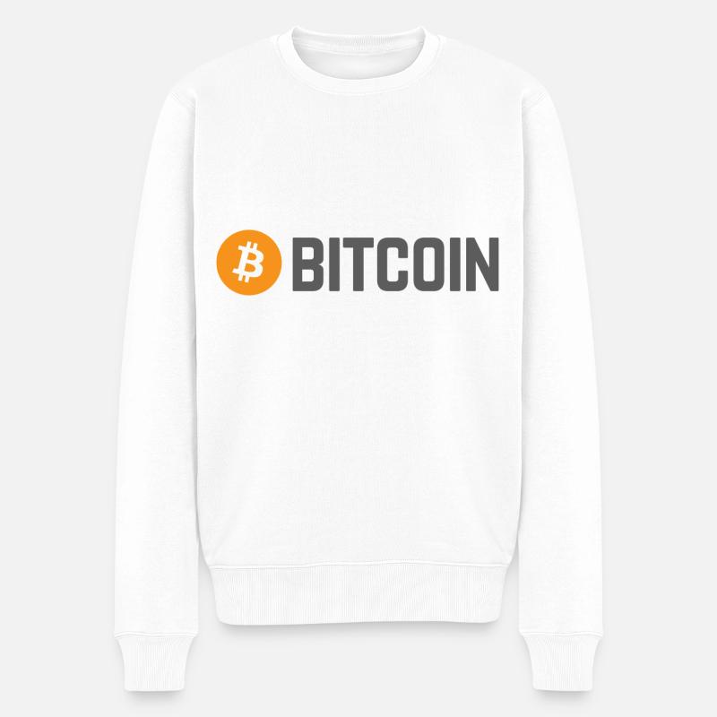 Bitcoin - Pull Premium bio Homme - blanc