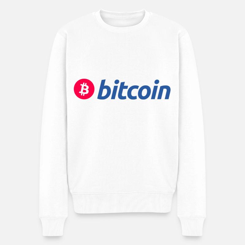 Bitcoin (Bitcoin) - Männer Premium Bio Pullover - Weiß