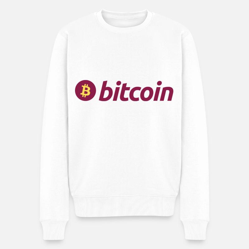 Bitcoin - Pull Premium bio Homme - blanc