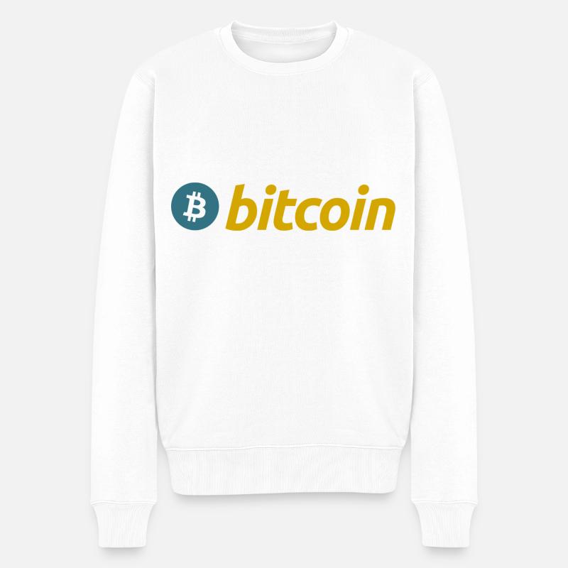 Bitcoin - Pull Premium bio Homme - blanc
