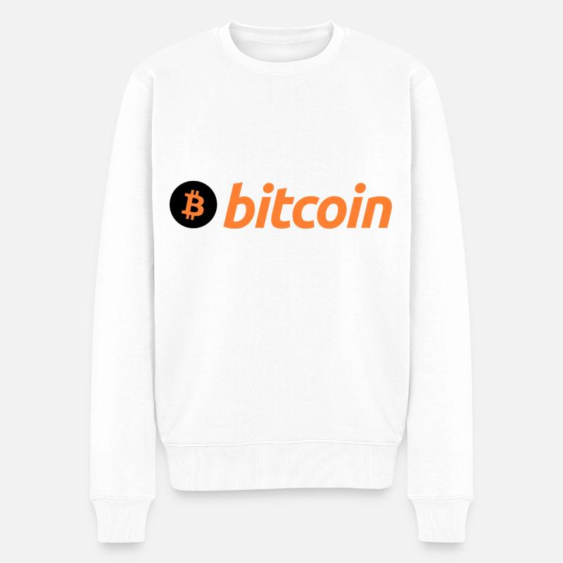 Bitcoin (Bitcoin) - Männer Premium Bio Pullover - Weiß
