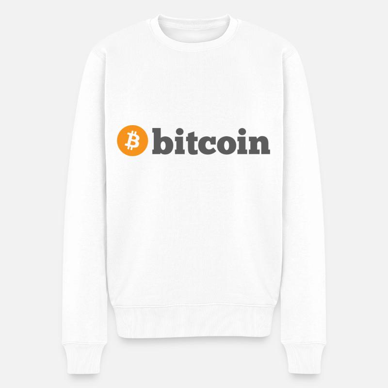 Bitcoin - Pull Premium bio Homme - blanc