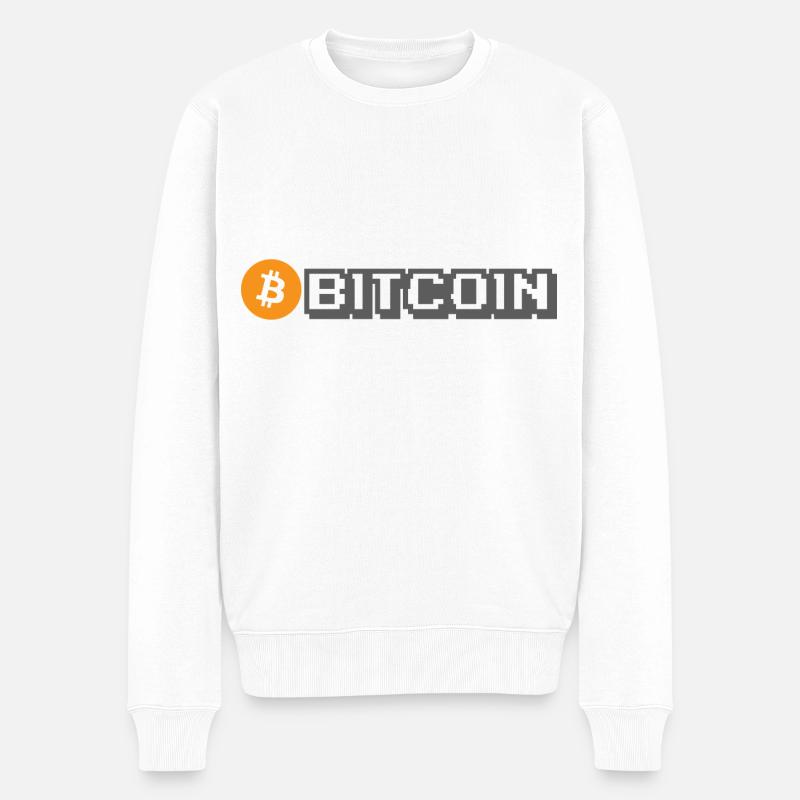 Bitcoin - Pull Premium bio Homme - blanc