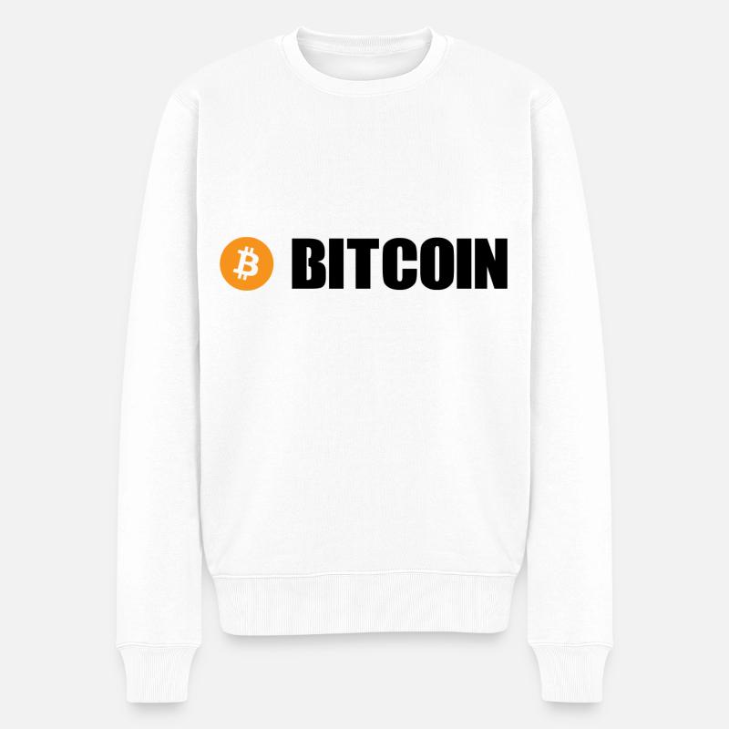 Bitcoin - Pull Premium bio Homme - blanc