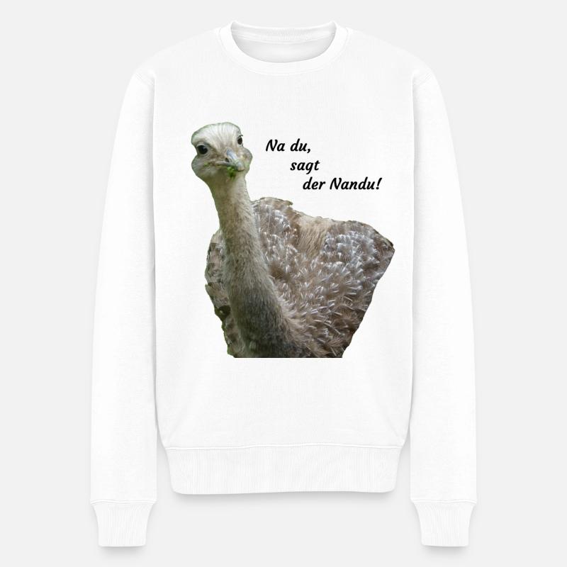Nandu - Pull Premium bio Homme - blanc
