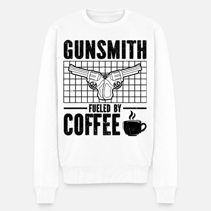 Waffenschmied - Männer Premium Bio Pullover - Weiß