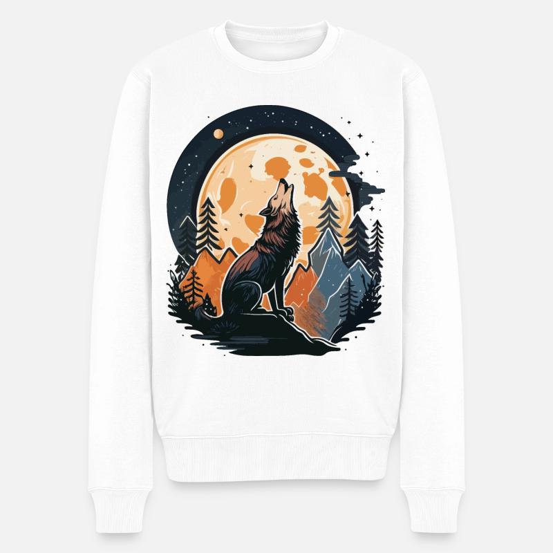 Fußball Welpe - Männer Premium Bio Pullover - Weiß