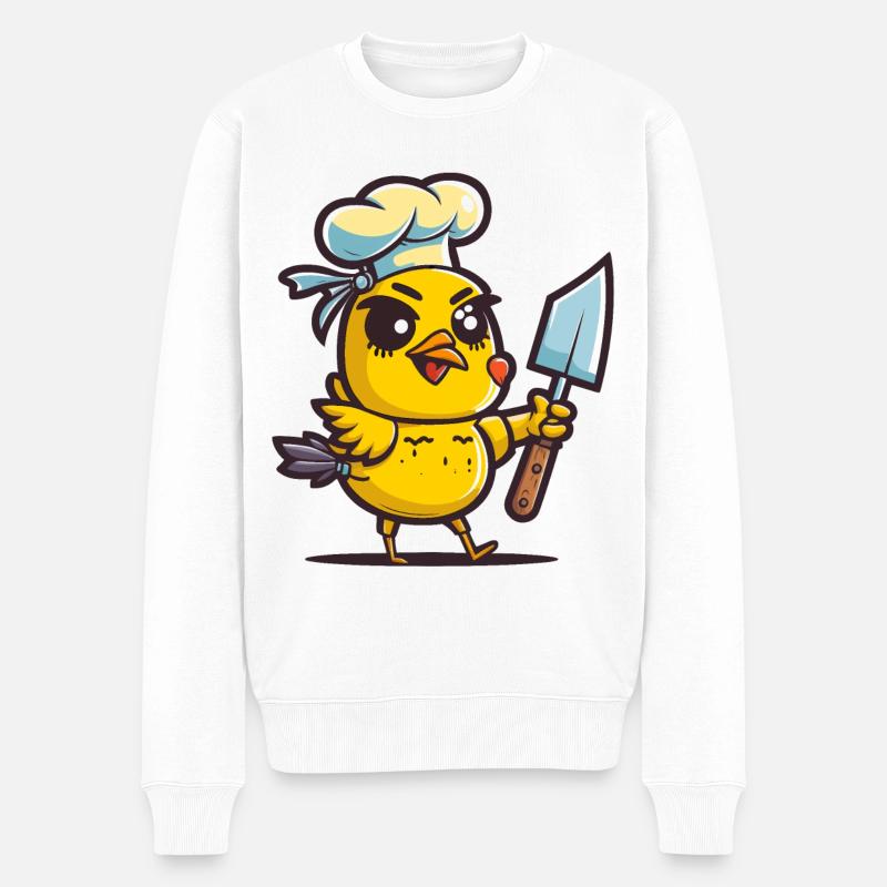 Cuisine à plumes - Pull Premium bio Homme - blanc