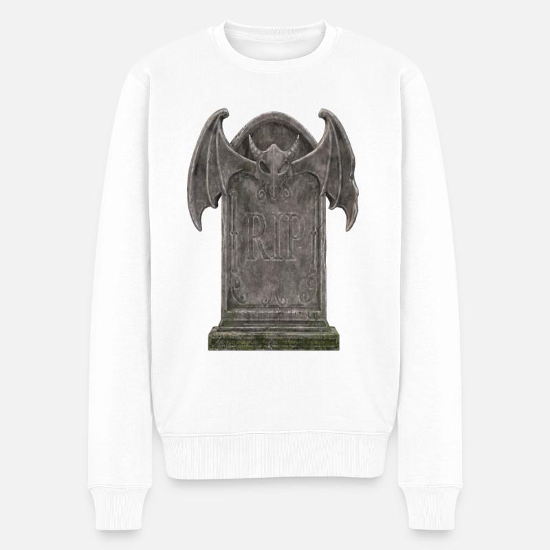 Grabstein Design - Pull Premium bio Homme - blanc
