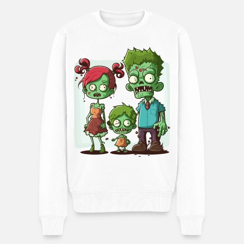 Untote Einheit - Männer Premium Bio Pullover - Weiß