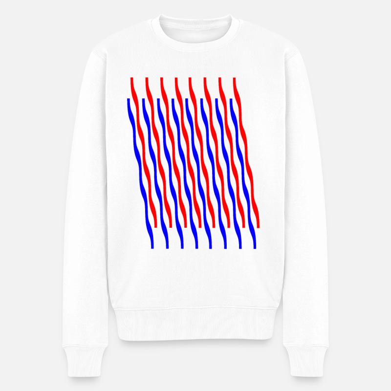 Zickzack 2 - Männer Premium Bio Pullover - Weiß