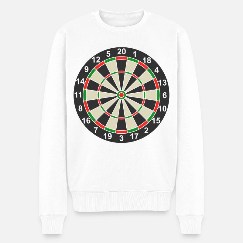 Dartboard Dart classique - Pull Premium bio Homme - blanc