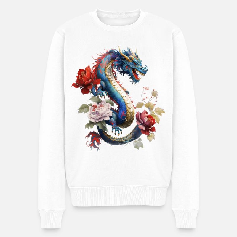 Dragon chinois - Pull Premium bio Homme - blanc