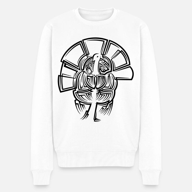 Truthan Tribal Tattoo - Männer Premium Bio Pullover - Weiß