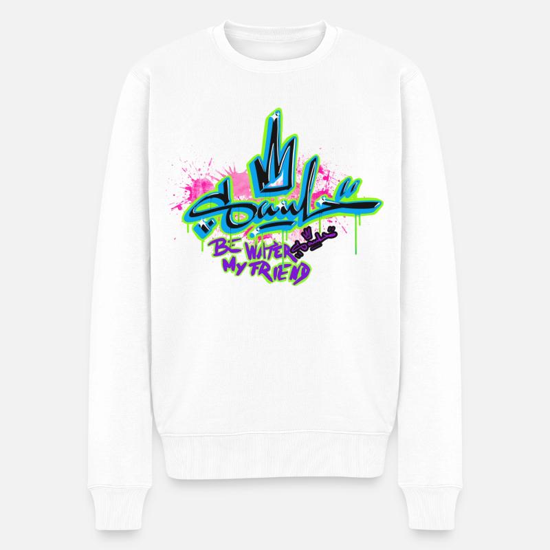 Soul - Schweizer Graffiti-Kleidungsmarke - Männer Premium Bio Pullover - Weiß
