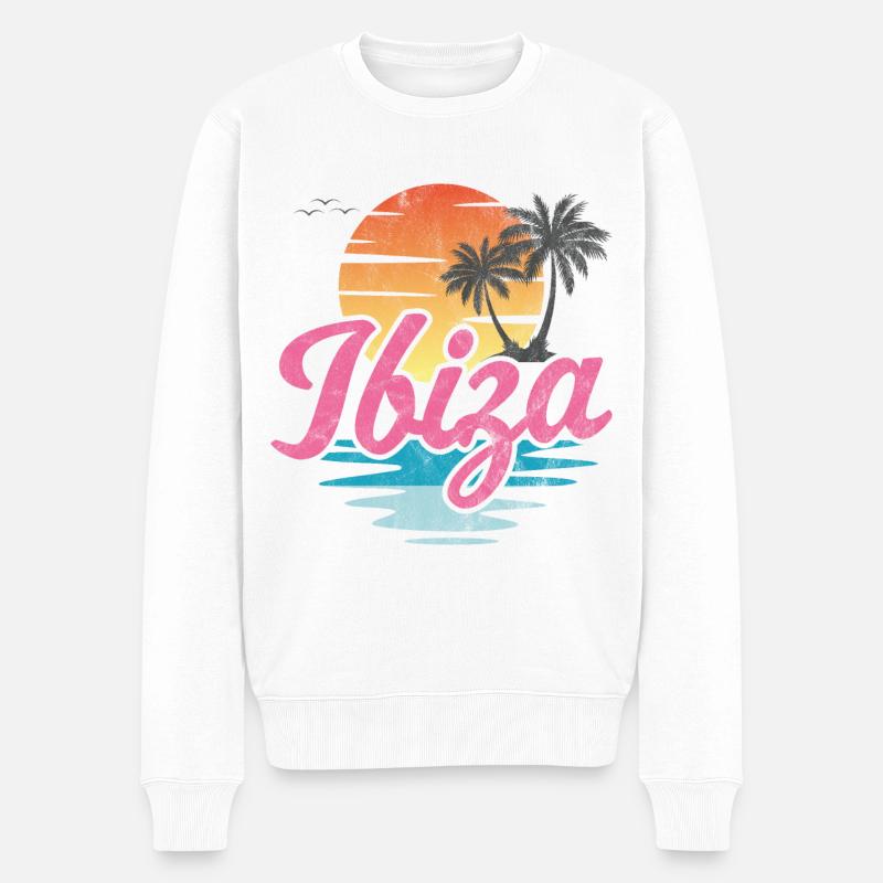 Plage d’Ibiza - Pull Premium bio Homme - blanc
