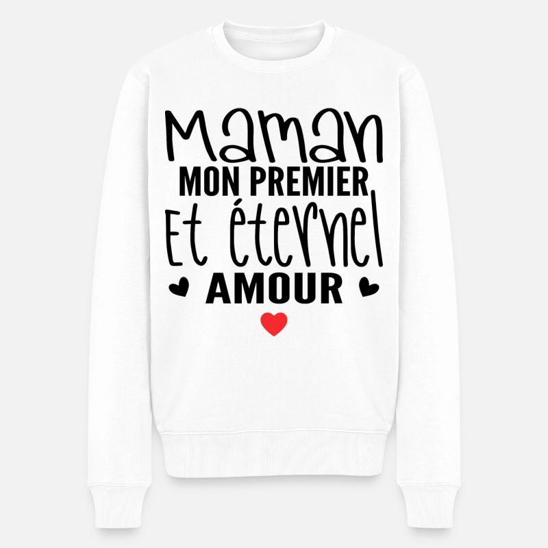 éternel amour cadeau maman - Pull Premium bio Homme - blanc