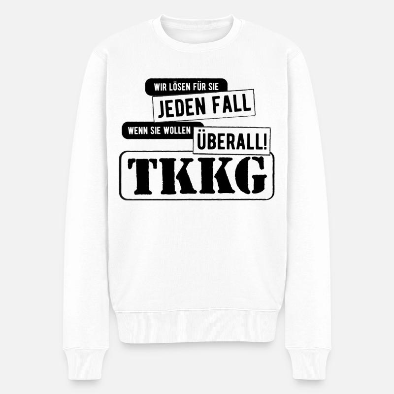TKKG Titelmusik Logo - Männer Premium Bio Pullover - Weiß