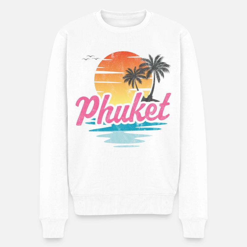 Phuket - Männer Premium Bio Pullover - Weiß
