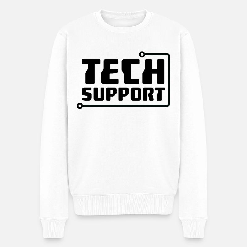 Technischer Support - Männer Premium Bio Pullover - Weiß