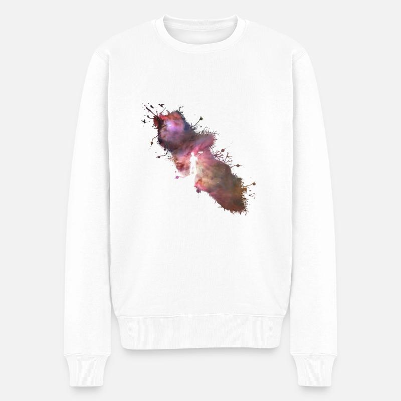 Supernova étoilée peintre univers Etoiles 01 - Pull Premium bio Homme - blanc