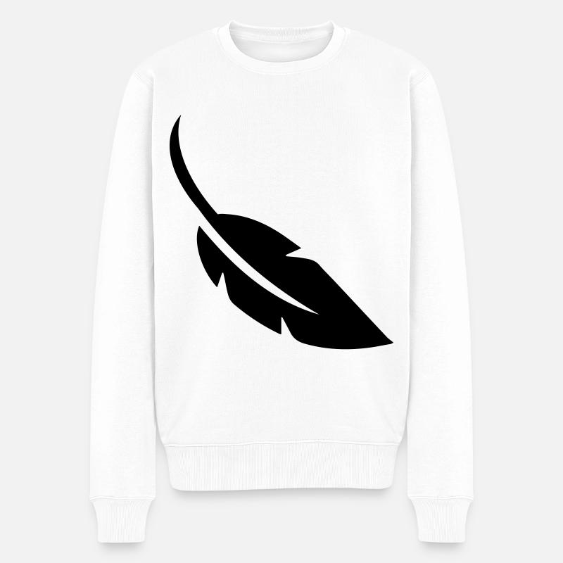 Symbole de plume - Pull Premium bio Homme - blanc