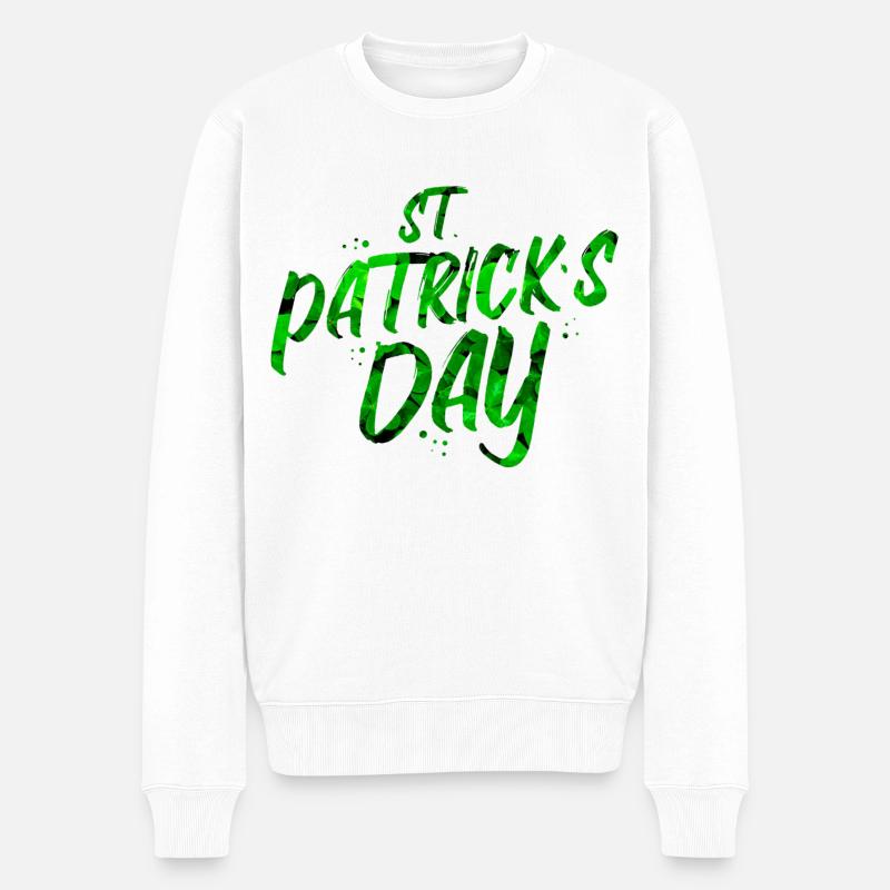 Fête de la Saint-Patrick - Pull Premium bio Homme - blanc