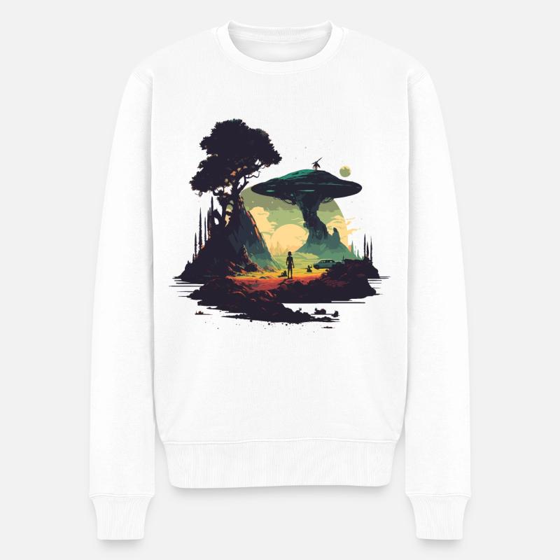 Drôle d’extraterrestre - Pull Premium bio Homme - blanc