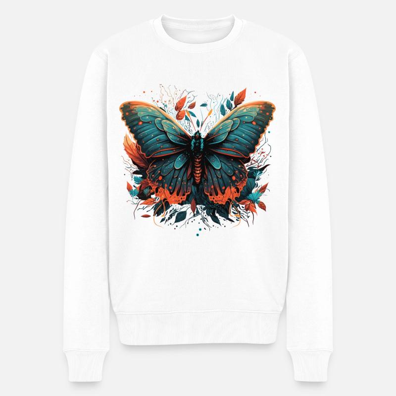 Papillon vivace - Pull Premium bio Homme - blanc