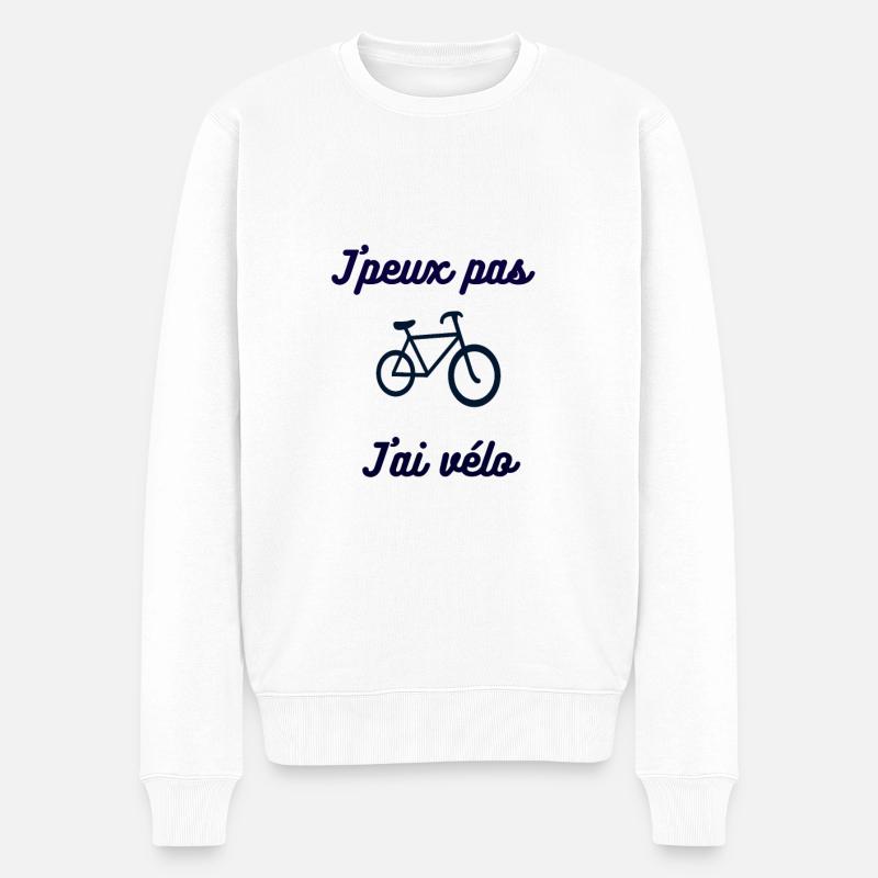 J'peux pas j'ai vélo - Pull Premium bio Homme - blanc
