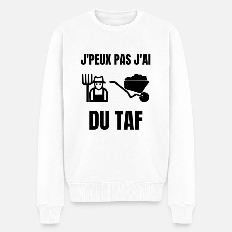 J’peux pas j’ai taf - Pull Premium bio Homme - blanc