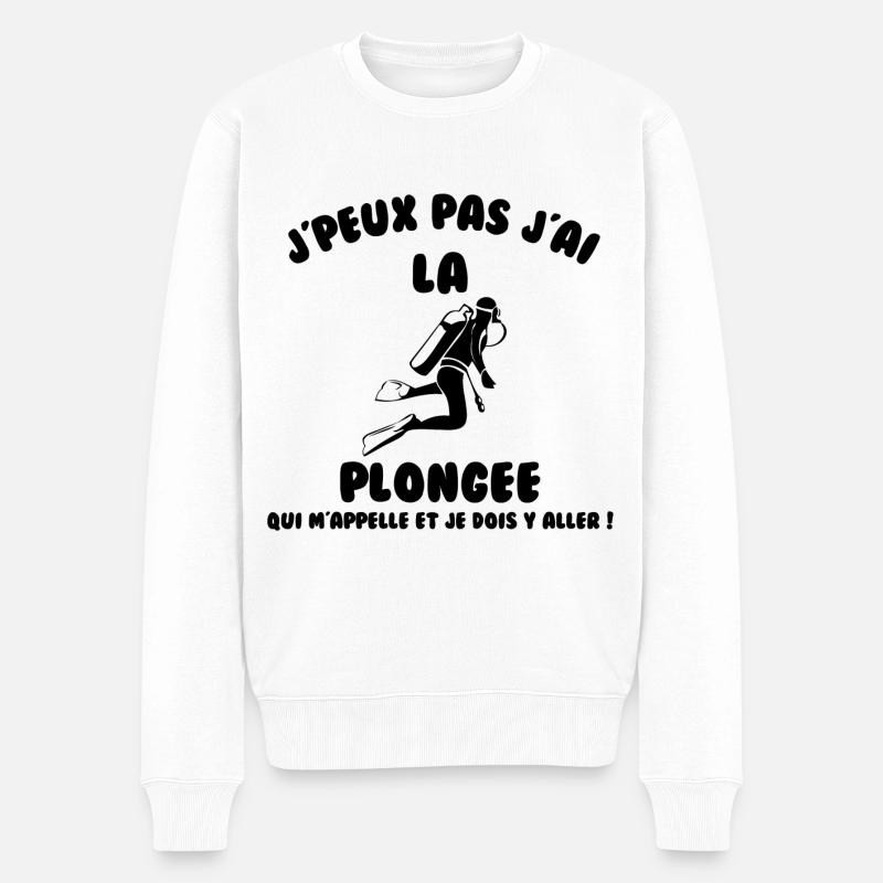 J’peux pas j’ai plongée - Pull Premium bio Homme - blanc