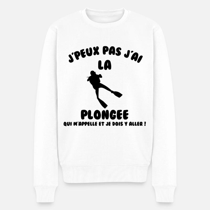 j'peux pas j'ai plongée - Pull Premium bio Homme - blanc